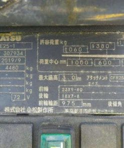 Template trên Xe nâng điện Komatsu 2.5 tấn, model FB25-1, kẹp xoay pallet, nhập khẩu Nhật Bản, hoạt động bền bỉ và hiệu quả trong ngành công nghiệp.