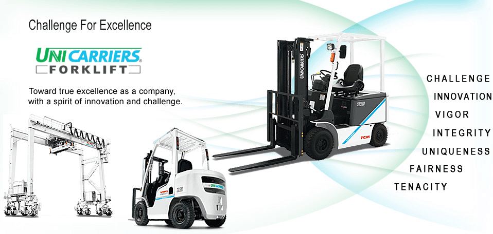 UniCarriers là sự kết hợp của Nissan Forklift và TCM, tận dụng thế mạnh công nghệ từ cả hai thương hiệu.
