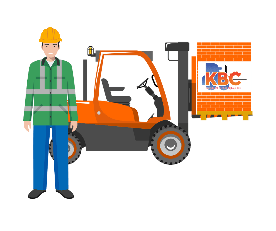 Học viên đang thực hành lái xe nâng tại sân trường – Ảnh minh họa khóa học lái xe nâng thực tế.