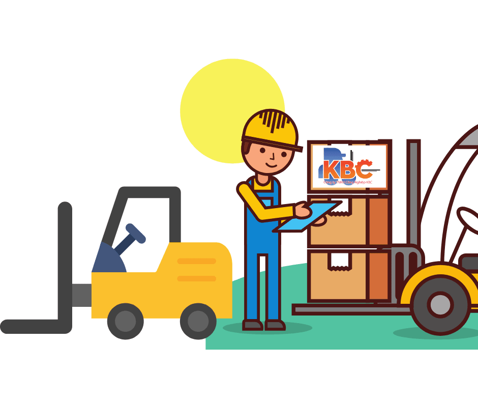 Xe nâng hàng đang hoạt động trong kho bằng điện, minh họa việc lựa chọn thuê hoặc mua xe nâng hàng.