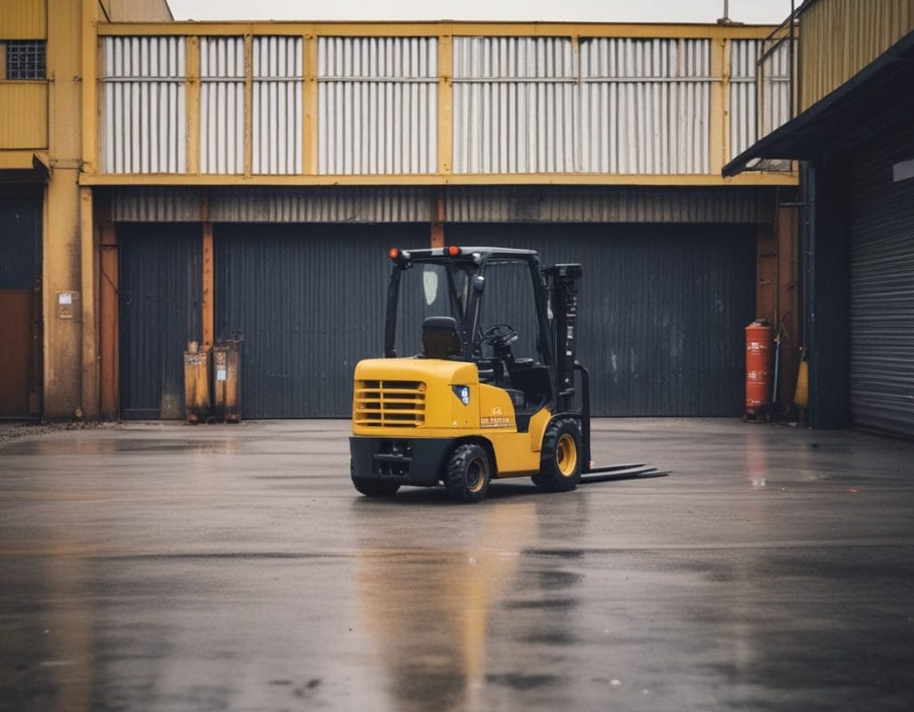 Xe nâng Komatsu FD25 Nhật bãi hoạt động tại khu công nghiệp Bình Xuyên, Vĩnh Phúc
