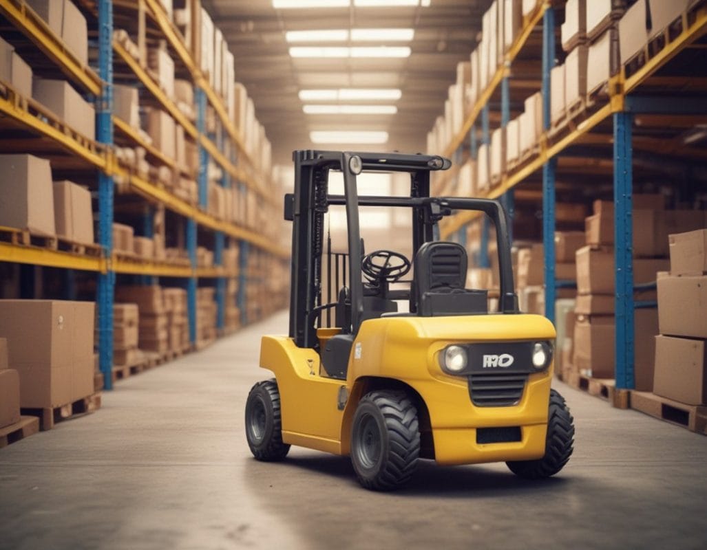 Xe nâng Komatsu cũ Nhật Bản FD25 nâng pallet tại khu công nghiệp Đồng Văn – Hà Nam