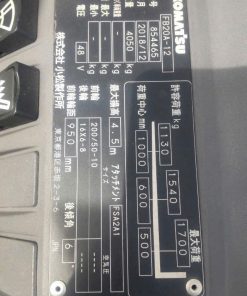 Xe nâng điện Komatsu FB20A-12 tải trọng 2 tấn, khung nâng 4.5m, sản xuất 2018, số giờ 5340, nhập khẩu Nhật Bản nguyên bản, phân phối bởi KBC.