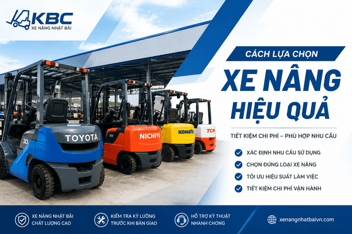 Cách lựa chọn xe nâng sao cho hiệu quả phù hợp với nhu cầu